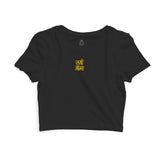 Sukhiaatma Text - Sukhiaatma Unisex Graphic Printed Black Crop Top